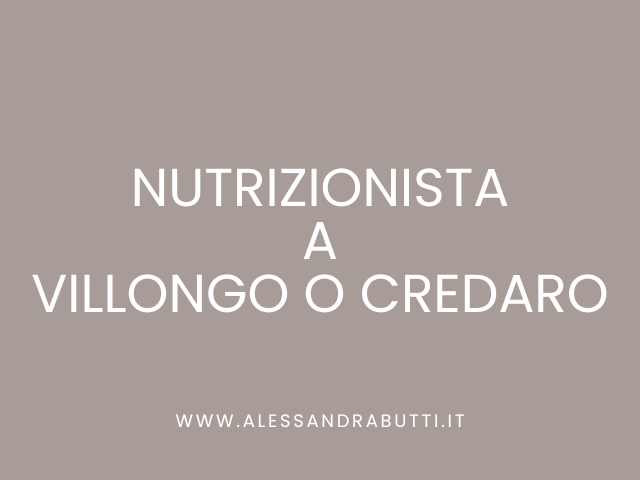 Nutrizionista a Villongo o Credaro